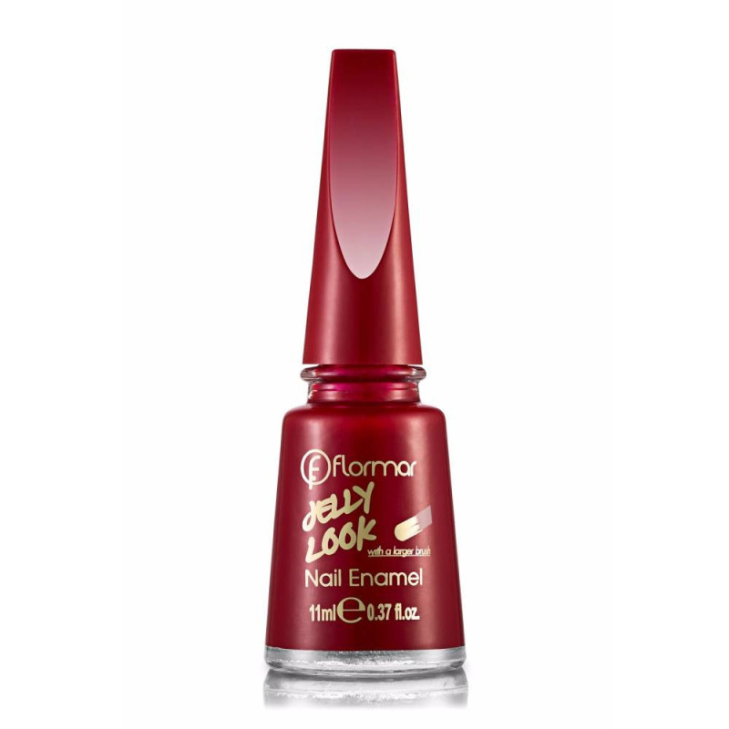 FM Jelly Look Nail Enamel Jl05 Fire Red