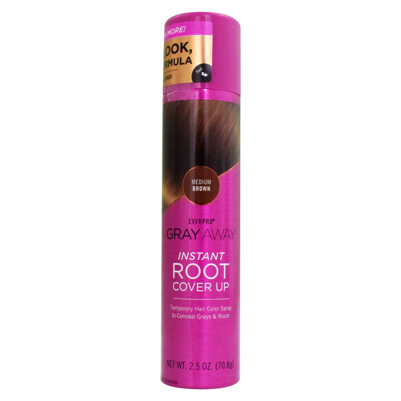 Gray Away Instant Root Cover Up Hair Spray Medium Brown 70.8G