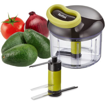 Tefal Non Electric Manual Chopper,Transparent Black Green