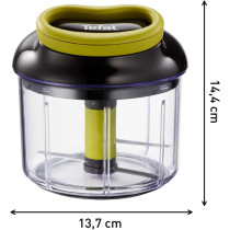 Tefal Non Electric Manual Chopper,Transparent Black Green