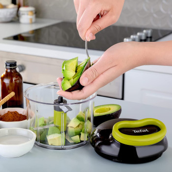 Tefal Non Electric Manual Chopper,Transparent Black Green