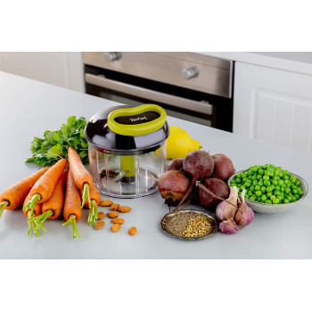 Tefal Non Electric Manual Chopper,Transparent Black Green