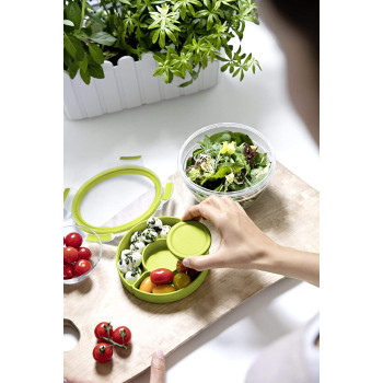 Tefal Masterseal Food Keeper 1 Litre Salad Box Food Container, Green, Plastic, K3100112