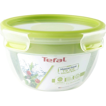Tefal Masterseal Food Keeper 1 Litre Salad Box Food Container, Green, Plastic, K3100112