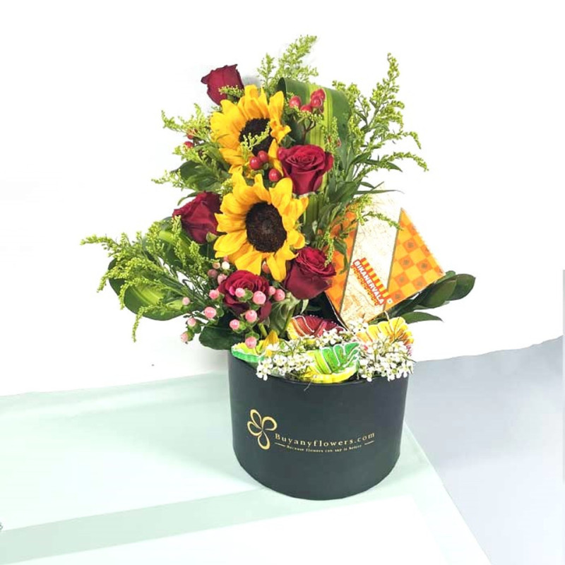 Floral Kaju Katli Diwali Hamper