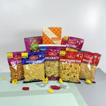 Motichoor Laddoo and Namkeen Hamper