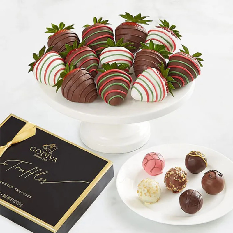 Godiva Truffles and Dipped Strawberries
