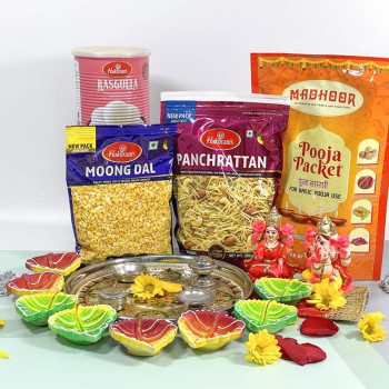 Gulab Jamun and Pooja Thali Hamper