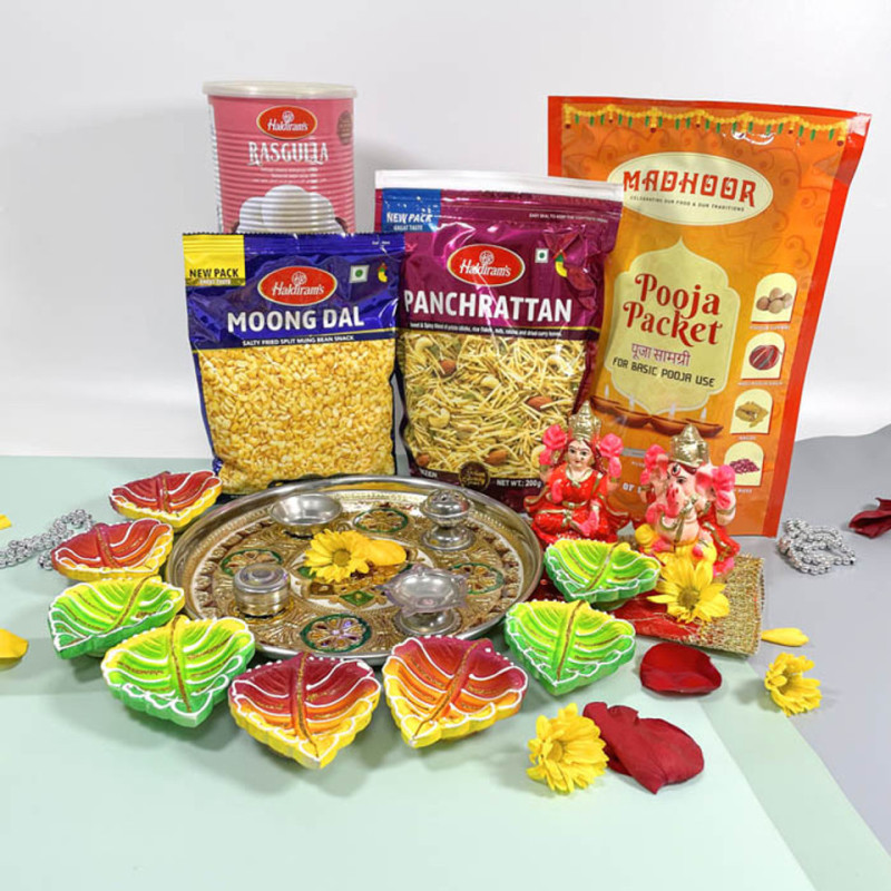 Gulab Jamun and Pooja Thali Hamper