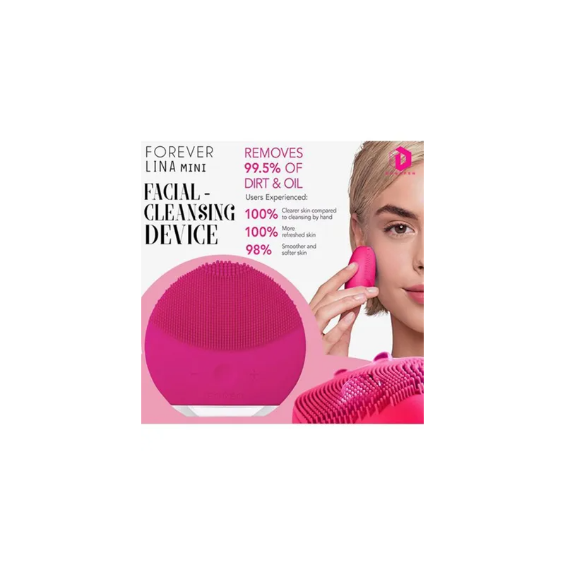 Lina Mini Silicone Facial Cleansing Device Magenta