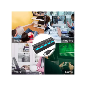 7Port Usb Hub With Onoff Switch Black