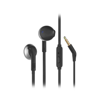 T205 Wired Inear Earphones With Mic Black