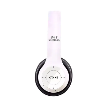 Bluetooth Onear Headphones With Mic Whiteblack
