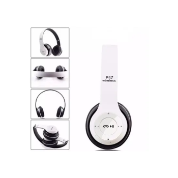 Bluetooth Onear Headphones With Mic Whiteblack
