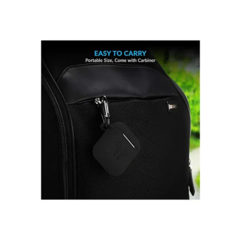 Protecting Case Cover For Apple Airpods With Carabiner Black