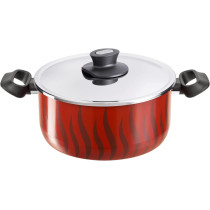Tefal Tempo Flame 30 CM Stewpot with Lid, Red