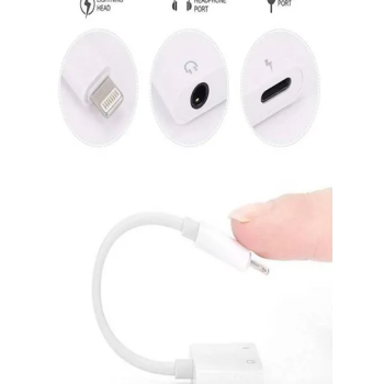Headphone And Charger Adapter Jack For Apple Iphones White