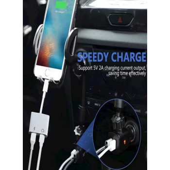 Headphone And Charger Adapter Jack For Apple Iphones White