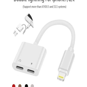 Headphone Adaptor Charger For Apple Iphone 78X White