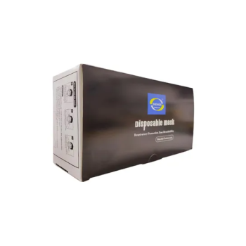 50Piece 3Ply Disposable Bacterial Filter Black Face Mask For Adults