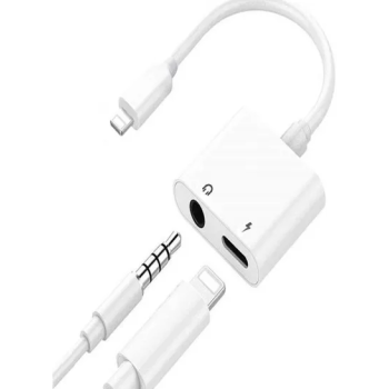 2 In 1 Headphone Adaptor For Apple Iphone Xxsxs Maxxr88Plus77 Plus Whiteblacksilver