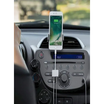 2 In 1 Headphone Adaptor For Apple Iphone Xxsxs Maxxr88Plus77 Plus Whiteblacksilver
