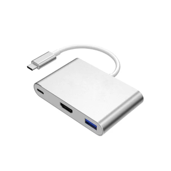 Typec To Hdmi 3 In 1 Adapter Hdmi Usb3.0 Typec Silver