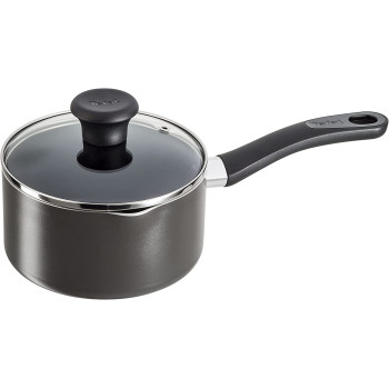 TEFAL Delicia 16 cm Sauce Pan With Lid, Black, Aluminium, B1542284