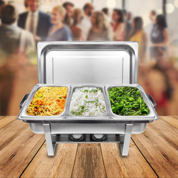Raj Chafing Rectangular Dish 3 Part