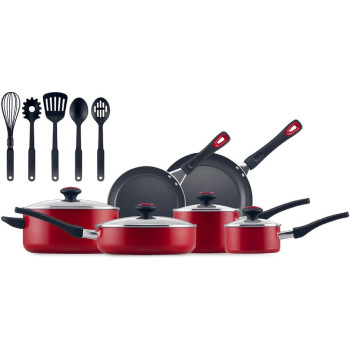 Prestige Cooking Set, Red, PR20365, 15 Pcs