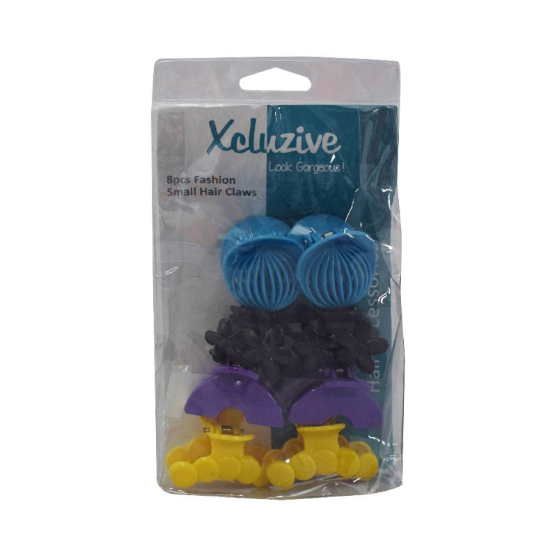 X Z Fashion Small Hair Claws 8 Pcs New