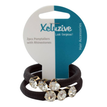 X Z Ponytailers W Rhine Stones 2 Pcs