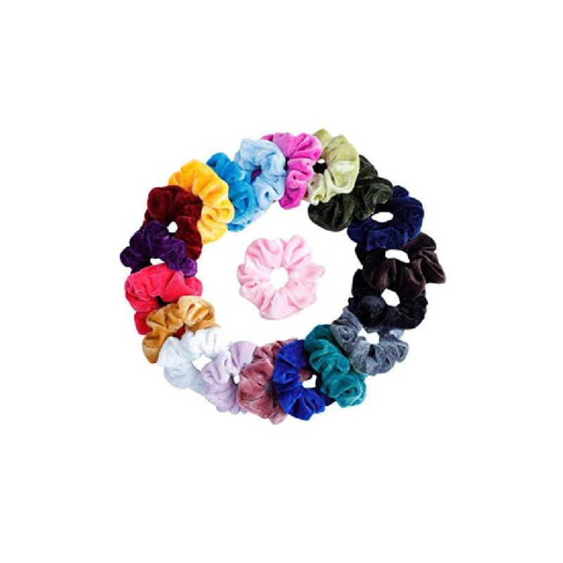 Xcluzive Scrunchies Assorted Colour Hair Scrunchies, XLZ00XZ520