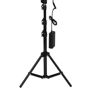 12 inch LED Ring Light With Tripod Stand And Phone Holder Black