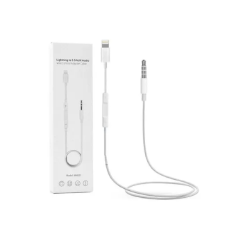 3.5mm Male To Lightning Stereo Audio Aux Cable For Apple iPhone XXS MaxXR18 Plus8 White