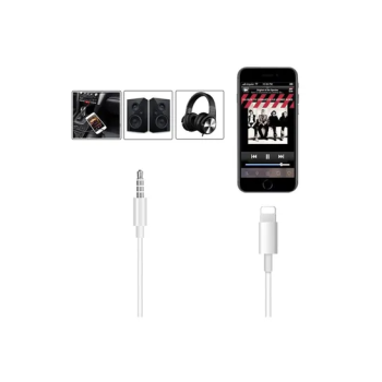 3.5mm Male To Lightning Stereo Audio Aux Cable For Apple iPhone XXS MaxXR18 Plus8 White