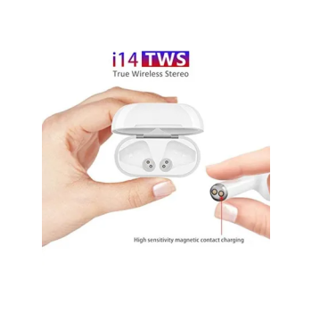 2Piece Wireless Bluetooth In Ear Headphone With Charging Case White