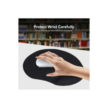 Silicone Mouse Pad With Wrist Support Black