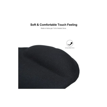 Silicone Mouse Pad With Wrist Support Black
