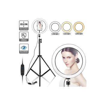 10 Inch Ring Light Tripod Mount Live Broadcast Dual Phone Bracket Multicolour