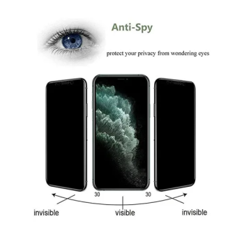 Real Series 3D Full Screen Privacy Tempered Glass For Apple iPhone XS Max And iPhone 11 Pro Max Black