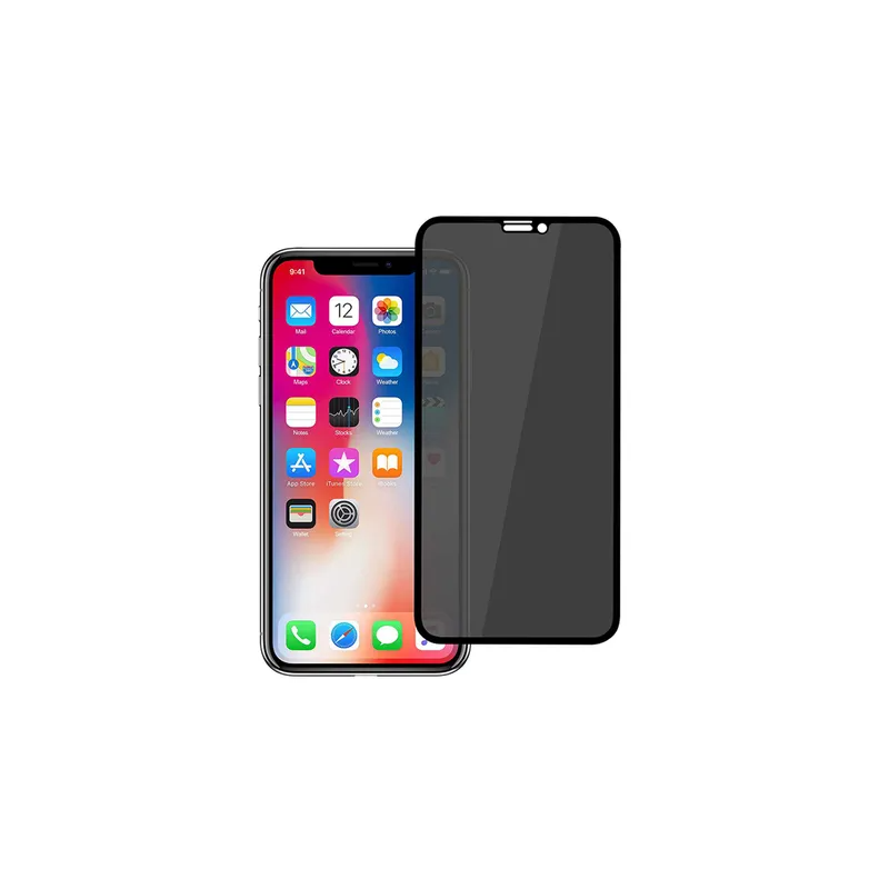 Real Series 3D Full Screen Privacy Tempered Glass For Apple iPhone XR And iPhone 11 Black