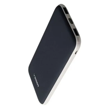 Dual Port USB Power Bank Black White