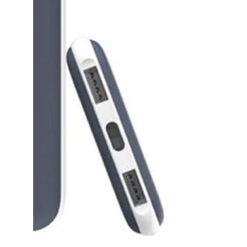 Dual Port USB Power Bank Black White