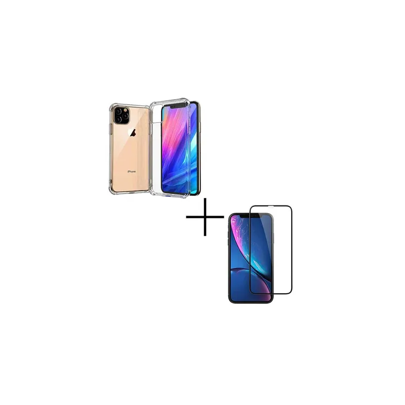 Bundle Of Protective Case Cover And Screen Protector For Apple iPhone 11 Pro Clear