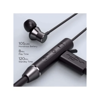 HE05 Wireless Bluetooth 5.0 inEar Neckband Earphones with Mic Black