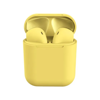 Inpods 12 Bluetooth In Ear Earphones With Mic And Charging Case Yellow
