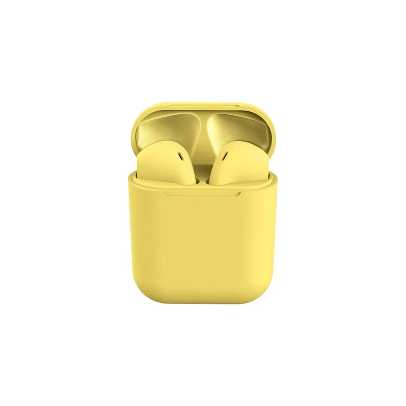 Inpods 12 Bluetooth In Ear Earphones With Mic And Charging Case Yellow