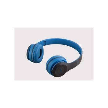 P47 Bluetooth Wireless Over The Head Headphones Blue Black