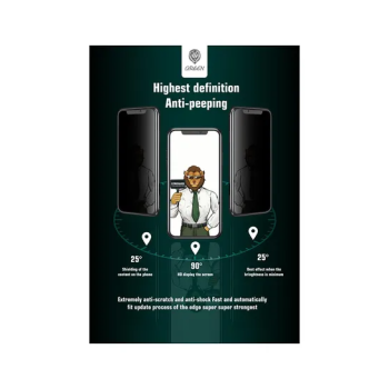 3D Privacy Glass Screen Protector For iPhone 11 Black